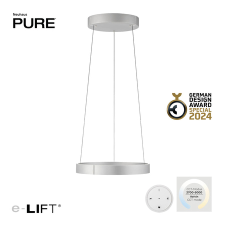 PURE E-CLIPSE LAMPA WISZĄCA ALUMINIUM (2560-95) - Paul Neuhaus
