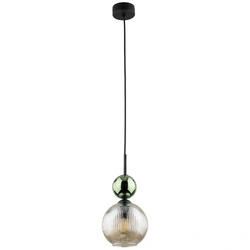 SOPHIA GREEN COGNAC LAMPA WISZĄCA 1XE14 (11145) - TK Lighting