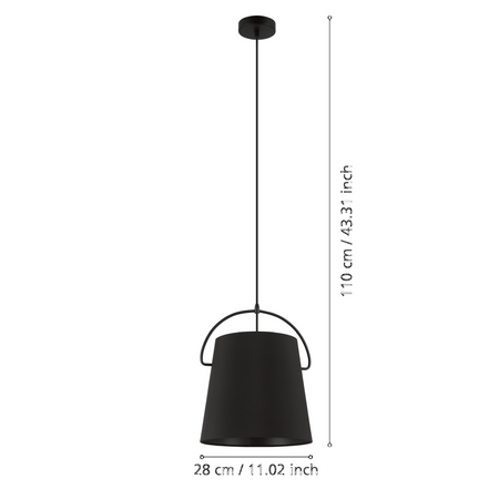 Lampa wisząca GRANADILLOS czarna (39865) - EGLO