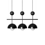 KELLO B czarna potrójna lampa sufitowa (KEB322P0) - Ummo