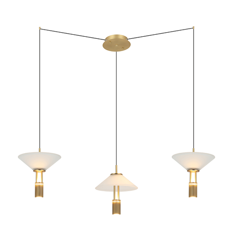 PENDANT LED LIGHT 28W 3000K ALUMINIUM GOLD (23201 Zambelis) - Zambelis