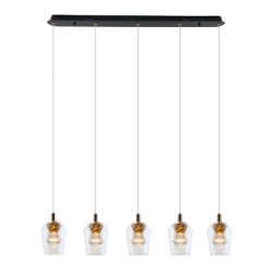 Lampa Wisząca Tasa 5 LED czarna  (PL0143-5) - Yaskr