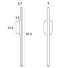 Kinkiet z metalu i trawertynu MAXLIGHT W0418 KINKIET AMOR 12W, IP44