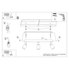 Plafon WINX 3 czarny/złoty (SL.1384) - Sollux Lighting
