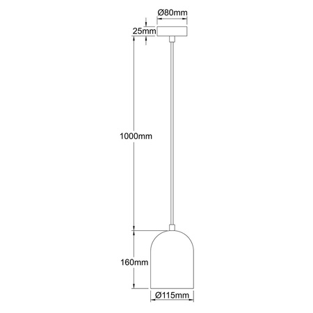 Metalowa lampa wisząca Nilo złota 1xGU10 (LP-0110/1P GD) - Light Prestige
