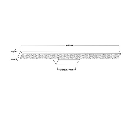 Kinkiet Aqua 66,5 cm czarny IP44 LED CCT (LP-987/1W M BK) - Light Prestige