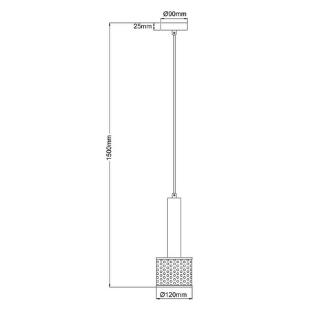Lampa wisząca Amo czarna 1xE27 (LP-0702/1P BK) - Light Prestige