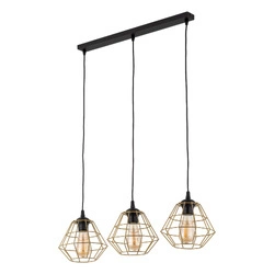 Lampa wisząca DIAMOND złota 3 PL LISTWA (4642) - TK Lighting