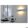 ASSO 300, lampa ścienna, LED, 3000K, owalna, aluminium szczotkowa/biała, D/S/W 30/9,5/7 cm (151275) - SLV