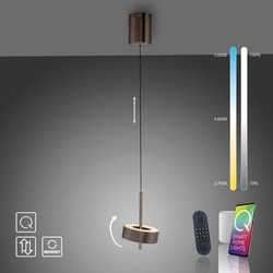 Lampa sterowana Smart Q-ROTATE CIEMNOMETALOWO-BRĄZOWY (2247-34) - Paul Neuhaus