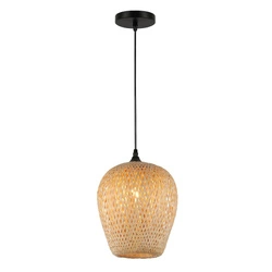 Lampa wisząca z naturalnym abażurem ALMA 1xE27 (ML1807) - Milagro