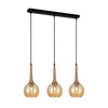 Potrójna lampa wisząca na listwie Favera (PND-42361-3-BRO-AMB) - Italux