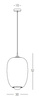 PENDANT LIGHT G9 SMOKE GLASS - GOLD MAT (22056 Zambelis) - Zambelis