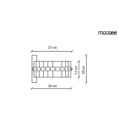 Lampa ścienna SATURNUS WALL złota - LED (MSE01040015) - Moosee