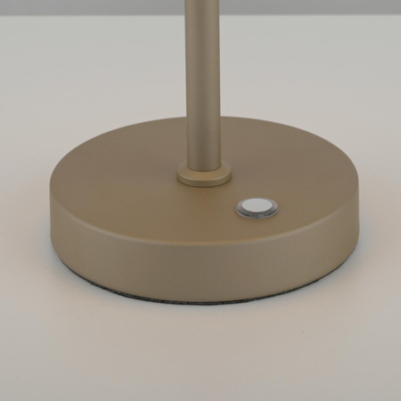 Przenośna, ładowana lampa na stół PURE FALLING RINGS BRĄZOWA/CHROM (4503-97) - Paul Neuhaus