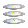 Oprawa wpuszczana Plug & Shine FLOOR SH Zigbee RGBW zestaw 3X2W IP67 24V srebrny / stal nierdzewna (PL94752) - PAULMANN