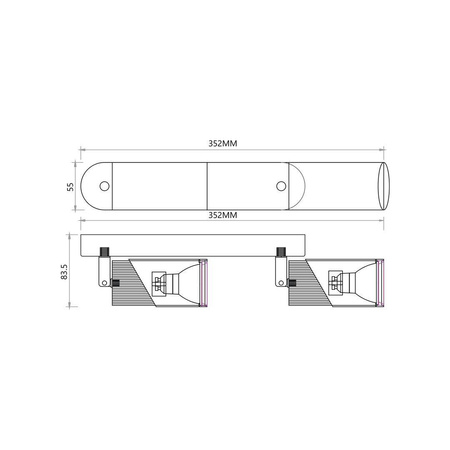 NEO WHITE CHROME SPOT 2xGU10 (ML0288) - Milagro