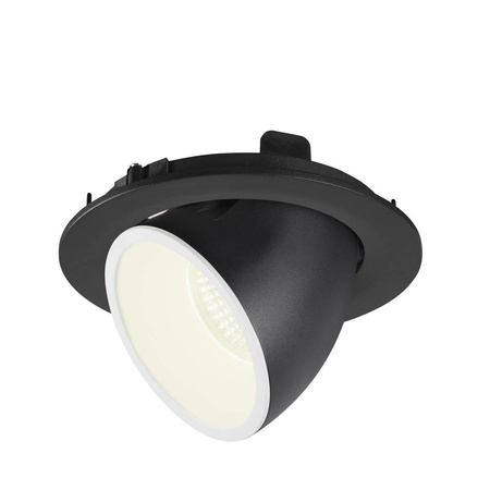 NUMINOS® GIMBLE L, oprawa sufitowa wpuszczana czarna/biała 3000 K 20° (1005994) - SLV