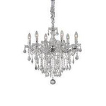 Srebrny żyrandol FLORIAN SP6 (35628) Ideal Lux - 6 "świeczek"
