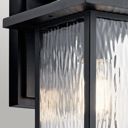 Średnia latarnia naścienna Cappanna - 1 źródło światła - Strukturalna czerń (KL-CAPPANNA-M-BKT) - Elstead Lighting
