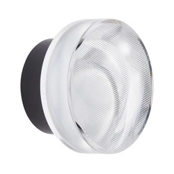 Okrągły kinkiet CARMELLO LED transparentna czarna 13,5 cm (ST-DL-8535 black) - Step into Design