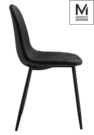 MODESTO krzesło LUCY czarne - welur, metal (PM069.BLACK.VELVET) - Modesto Design