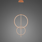 Lampa wisząca Linea No.5 60/40cm miedziana 3k (LA087/2P_60_40_100_3k_copper) - ALTAVOLA DESIGN