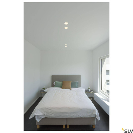 HORN-T, lampa wpuszczana, QPAR111, okrągła, kolor biały, maks. 75 W (113171) - SLV