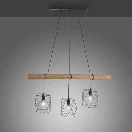 EDGAR LAMPA WISZĄCA CZARNY/DREWNO (15503-18) - Paul Neuhaus