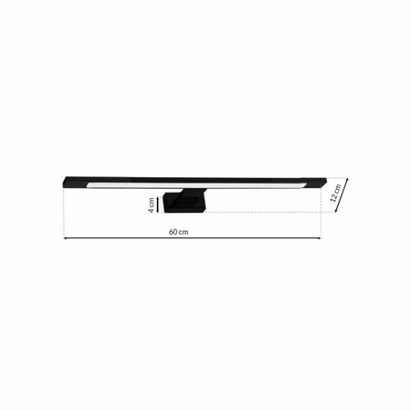 Kinkiet SHINE BLACK 60cm 12W LED (ML5570) - Milagro