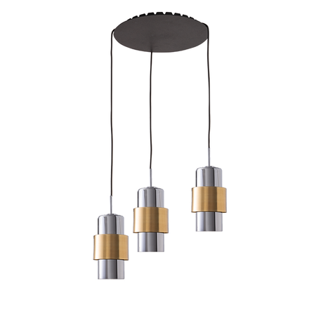 PENDANT LIGHT 3XE27 GOLD MATT CHROME CLASS (22144 Zambelis) - Zambelis