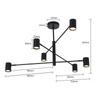 Lampa sufitowa Snow 6 czarna LP-731/6P BK Light Prestige