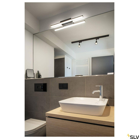 GLENOS® 60, lampa nad lustro LED indoor, kolor czarny, przełącznik CCT 3000/4000K (1003506) - SLV