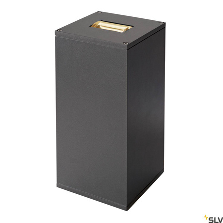 BIG THEO WALL, lampa ścienna outdoor, dwupunktowa, LED, 3000K, Flood down/Beam up, srebrnoszara S/W/G 13/29/13,5 cm (234515) - SLV