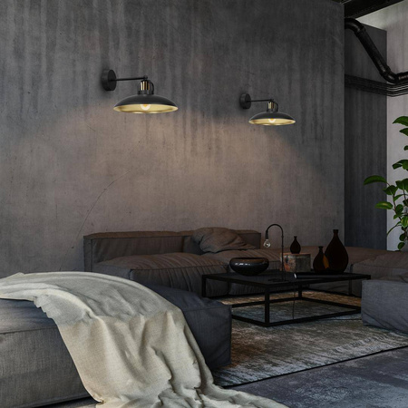 Kinkiet FELIX BLACK/GOLD 1 (MLP8904) - Milagro