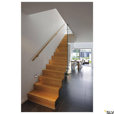 FRAME CURVE, lampa wpuszczana, LED, 3000K, kwadratowa, srebrnoszara, ze sprężynami piórowymi (111292) - SLV