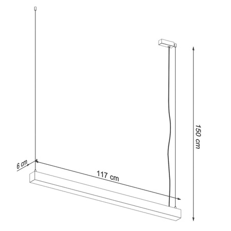 Lampa wisząca PINNE 117 szara 4000K (TH.070) - Thoro Lighting