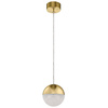 Mała lampa wisząca LED Moonlit - Szampańskie złoto (QN-MOONLIT-P-CG) - Quintiesse