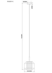 SOLIX LAMPA WISZĄCA CZARNY MAT+ZŁOTY/MATT BLACK+GOLD (DU32201/1L) - Zuma Line