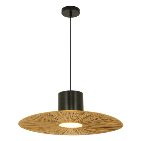 PENDANT LIGHT E27 MAX 11W METAL-PAPER,BLACK-NATURAL (23070 Zambelis) - Zambelis