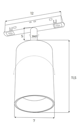MAXLIGHT M0032Z REFLEKTOR MAGNETYCZNY BIAŁY SYSTEM ZIGBEE 20W 1332LM 2700/5000K
