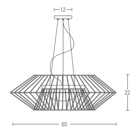 PENDANT 3L GALSS STEEL BLACK (1545 Zambelis) - Zambelis