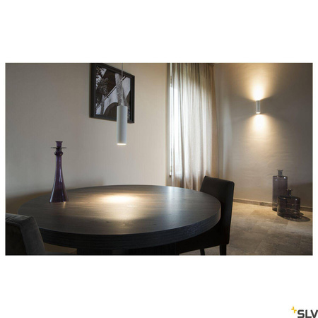 PLASTRA, lampa ścienna, QPAR51, okrągła, Tube, biały gips, maks. 70W (148060) - SLV