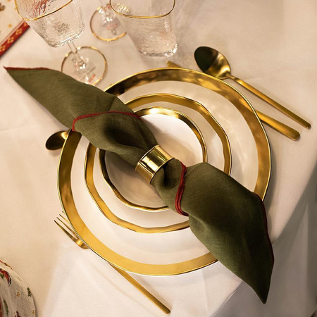 KARE talerz BELL 31 cm biało-złoty (60500) - Kare Design