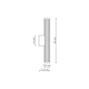 Kinkiet Vena 45 cm coffe LED CCT (LP-1010/1W-45 CF) - Light Prestige