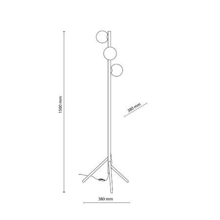 ESTERA WOOD ORZECH BURSZTYN LAMPA PODŁOGOWA 3XG9 (16151) - TK Lighting