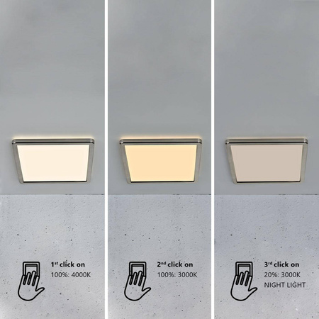 Lampy sufitowe OJA Nordlux LED  Tworzywo sztuczne Szczotkowany nikiel