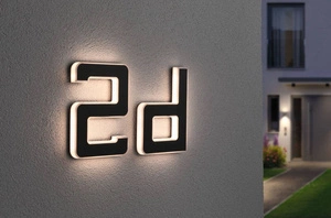 Outdoor Solar numer domu d 3000K IP44 Wymienny akumulator (PL94653) - PAULMANN