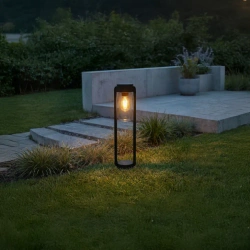 Nowoczesna lampa ogrodowa LANTERN E27 IP54 BK (AZ6828) Azzardo