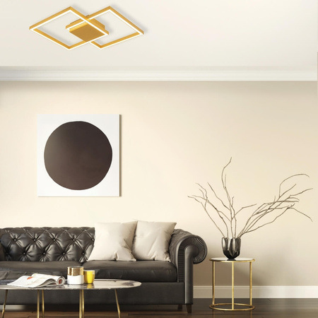 CEILING LIGHT 25W 3000K ALUMINUM&ACRYLIC GOLD DIMMABLE (2028 Zambelis) - Zambelis